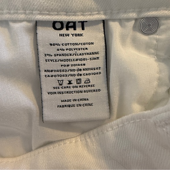 Oat New York Raw Hem Cropped Flare Jeans – White - Women’s Size 12/31 - Picture 7 of 12